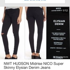 Hudson super skimming distress jeans